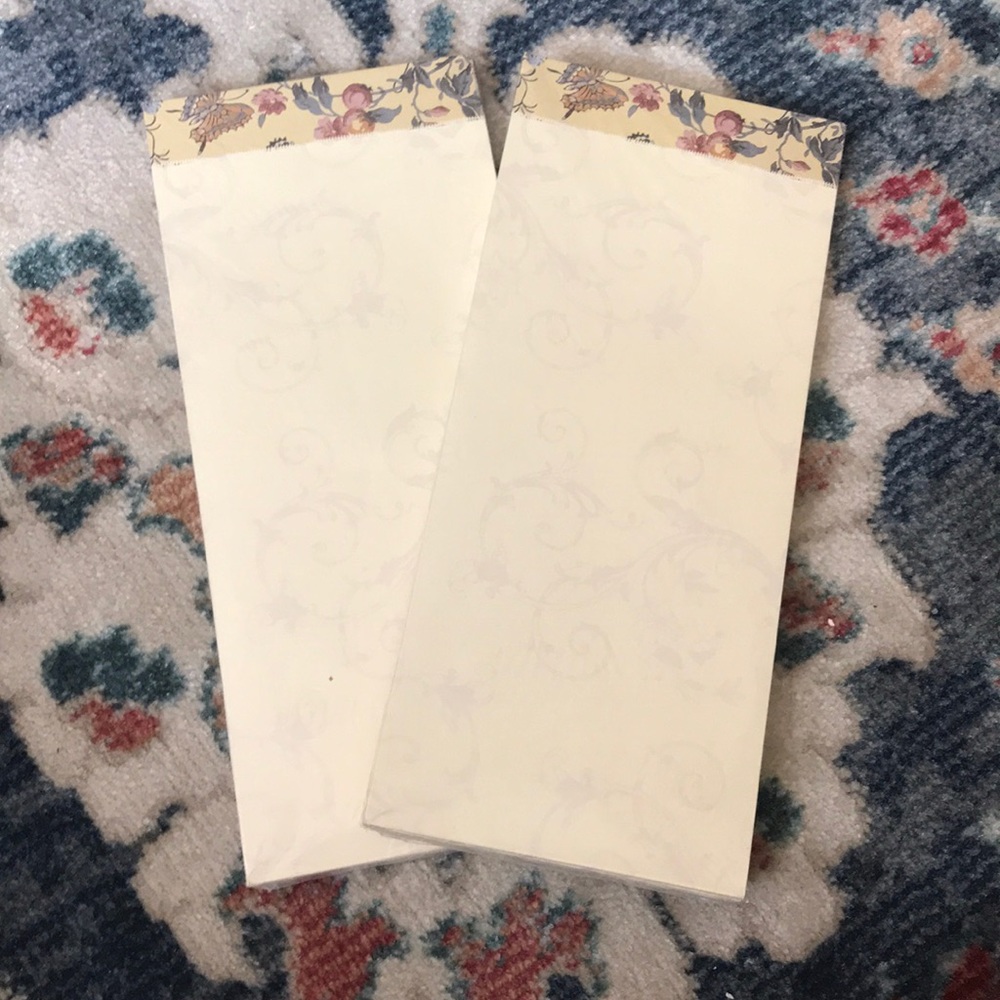 Letter Envelopes Floral Pattern Set of 50